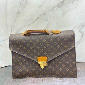 Louis Vuitton Monogram Brown authentic Serviette Briefcase